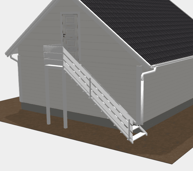 Dobbelgarasje 6,0 × 6,0 m – 36° saltak, ferdige elementer