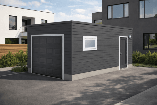 Hovedbilde Enkelgarasje 3,6 x 6,0 m – Funkis med flatt ...