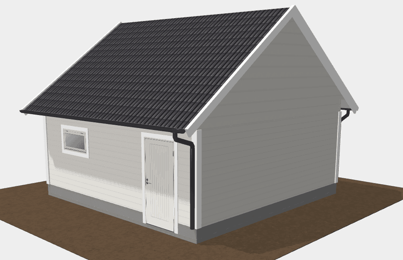 Dobbelgarasje 6,0 × 6,0 m – 36° saltak, ferdige elementer