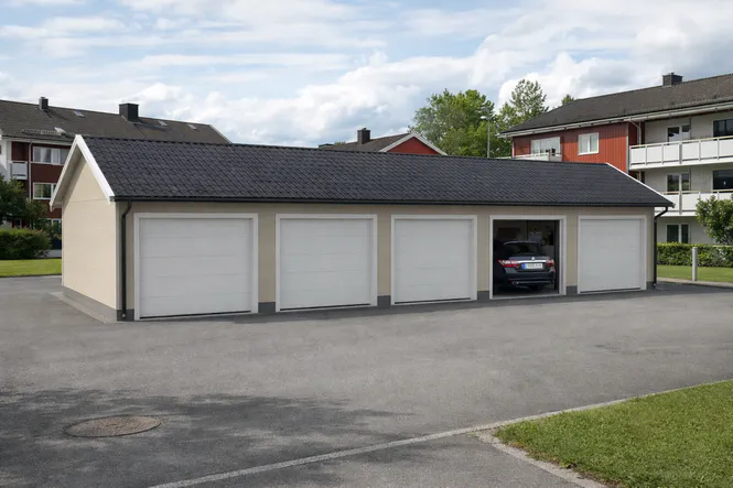 Hovedbilde Fleksibel rekkegarasje – 3 meter plasser ...