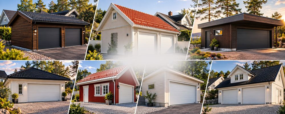 Se våre standardmodeller, tegn din egen eller kontakt oss for spesialgarasjer