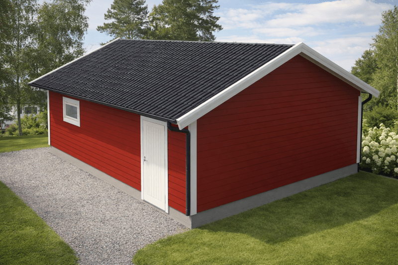 Dobbelgarasje 6,2 × 7,8 m – 22° saltak, ferdige elementer